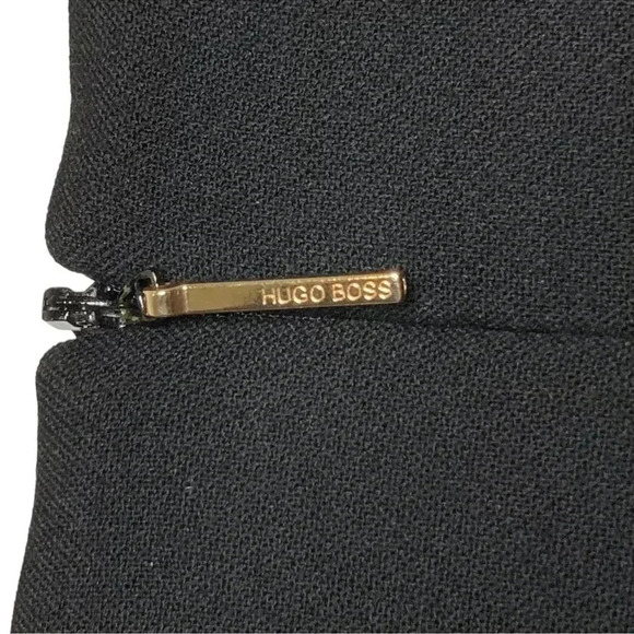 BOSS by Hugo Boss Dapena V-Neck Colorblock Black Sheath Dress Size 4 - Picture 8 of 14